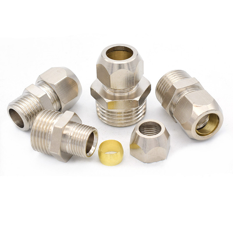 Compression Fitting Brass - Rosca macho bsp com conector de