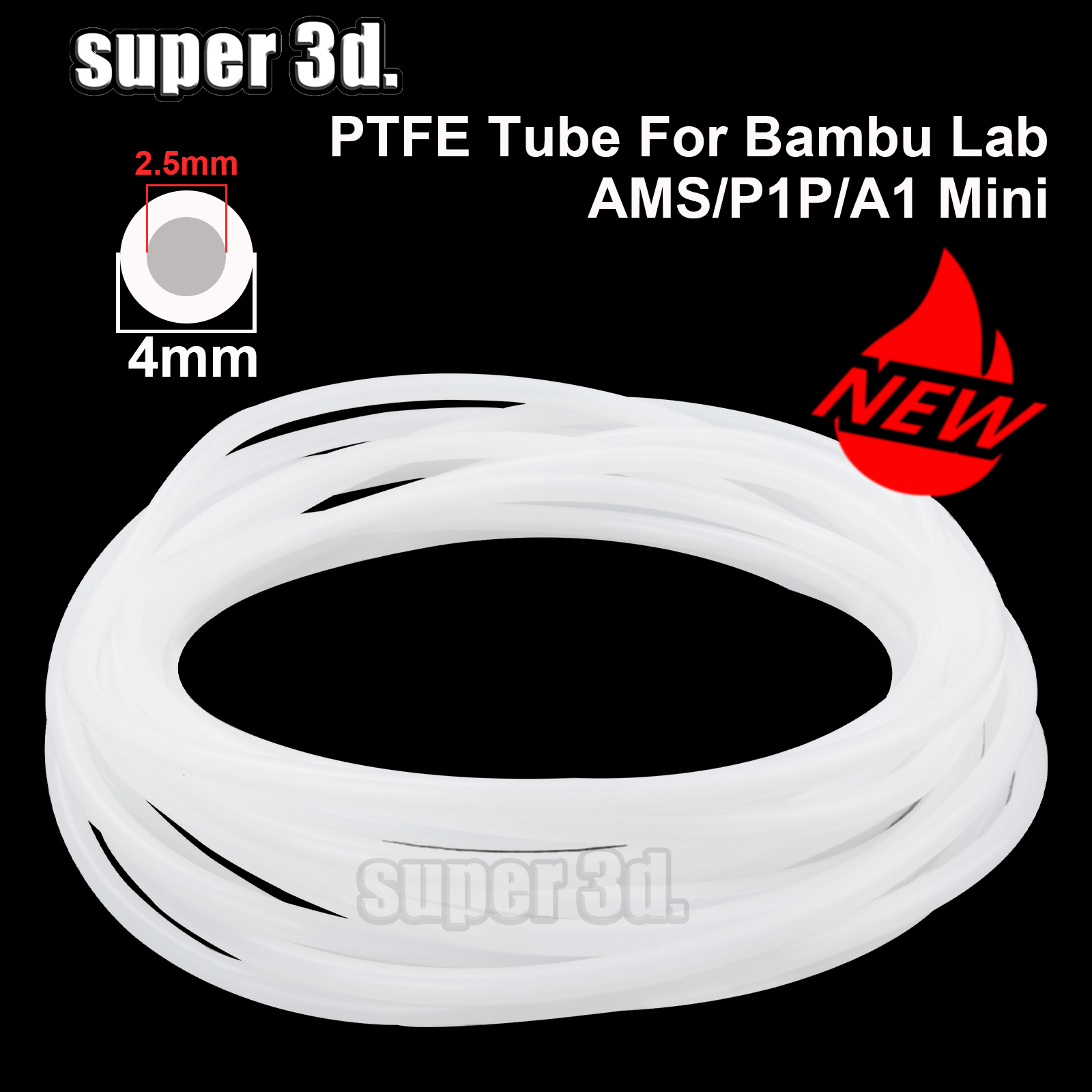 Ptfe Tape Thread - Tubo PTFE para Impressora 3D 2.5mm