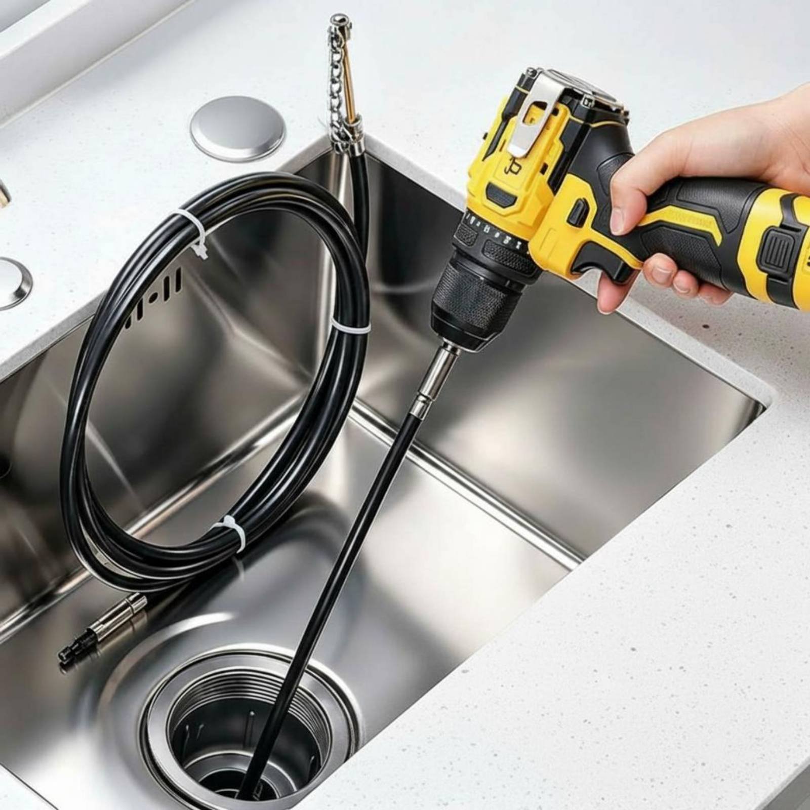 Drain Snake Flexible - Desentupidor de Ralo em Cadeia Multiuso: